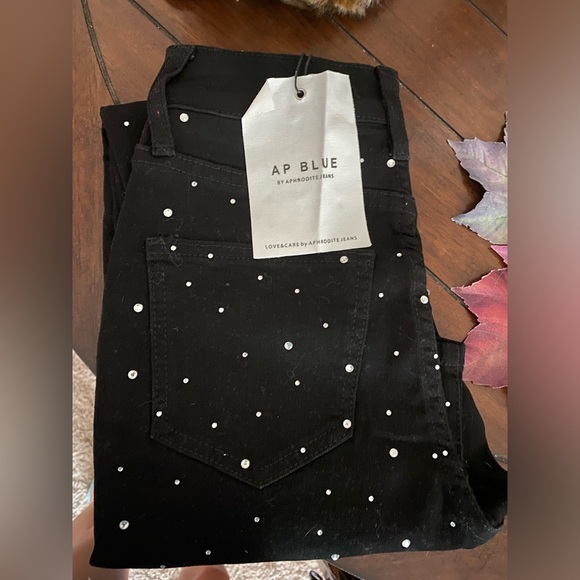 Black All Over Rhinestone Jeans - Picture 2 of 4